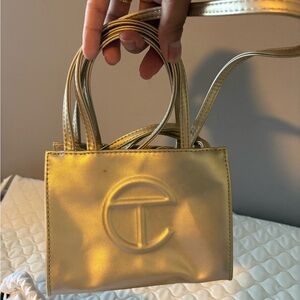 Telfar Mini Bag in Shimmering Gold